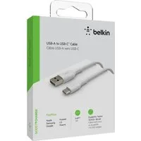 Belkin USB-C/USB-A Kabel ummantelt, 2m USB-Kabel, USB-C, USB Typ A (200 cm)