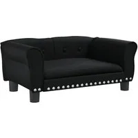 vidaXL Bett Hundebett Schwarz 70x45x30 cm Kunstleder