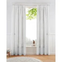 OTTO home Gardine TENDER (1 St), Kräuselband, halbtransparent, Leinen Optik mit Struktur, monochrom, Bestseller