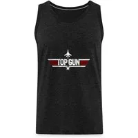 Spreadshirt T-Shirt Top Gun Jet Logo Used Look Männer Premium Tank Top (1-tlg)