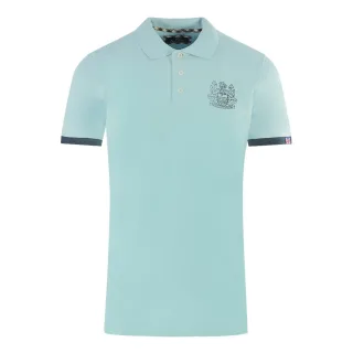 Aquascutum Branded Kragen Hellblaues Poloshirt