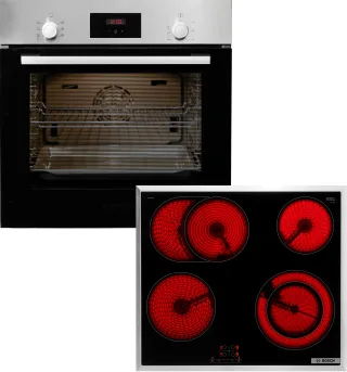 BOSCH Backofen-Set "HBF133BR0" mit Teleskopauszug nachrüstbar ecoClean Direct