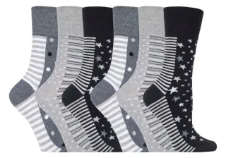 Gentle Grip - 6 Paare Damen Gentle Grip nicht elastische Socken - GG99