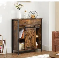 VASAGLE Sideboard Kommode, 70 x 30 x 80 cm, mit Schublade, mit Schiebetür
