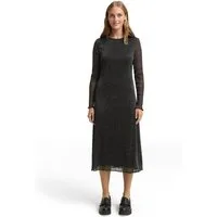 TOM TAILOR Denim Midikleid mit Glitzer-Effekt