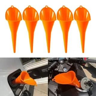 5pcs/Set Car Refueling Funnel Multi-Function Plastic Long Neck Oil Funnel Gasoline Engine Oil Additive Motorcycle Farm M