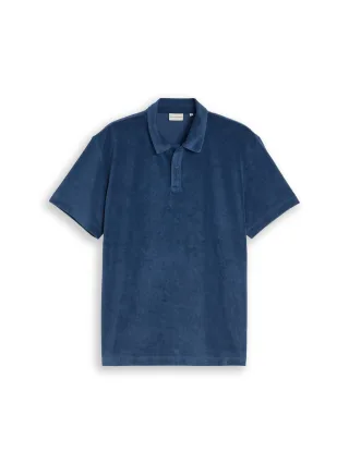 Tom Tailor - Poloshirt aus Frottee dark duck blue - Gr. - XL