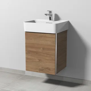 Sanipa 3way Waschtischunterbau zu Laufen VAL Waschtisch mit 1 Tür, Eiche-Kansas BR81959