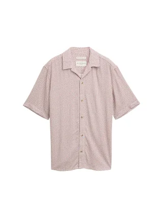Tom Tailor - Comfort Fit Kurzarmhemd im Hawaii-Look offwhite small tile design - Gr. - M