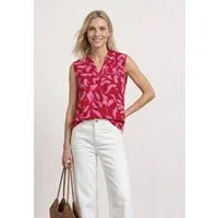 STREET ONE Shirttop Sommertop mit Kragen und floralem Allover-Print