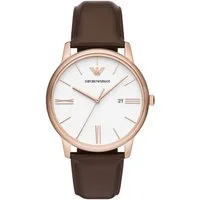 Emporio Armani Quarzuhr AR11572, Armbanduhr, Herrenuhr, Datum, analog, Lederarmband