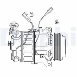 Delphi Klimakompressor Ford Mondeo S-Max Volvo S80 V70 Xc60 Xc70