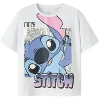 Name It Kurzarmshirt NKFFORA STITCH SS NREG TOP BOX NOOS WDI Baumwollmischung, Druck, Kurzarm