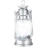 relaxdays LED Laterne Sturmlaterne LED, silber
