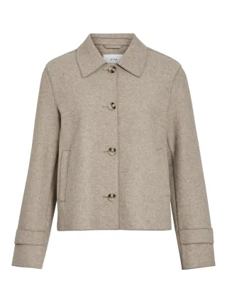 VILA - VIJUICE L/S SHORT JACKET - NOOS Natural Melange - Gr. - 38