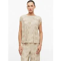 s.Oliver Kurzarmshirt T-Shirt Plissiertes Jersey-Shirt mit U-Boot-Ausschnitt