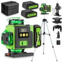 HGLINE Kreuzlinienlaser 16 Linien Nivellierlaser mit stativ 4 x 360 ° Laser wasserwaage, linienlaser kreuzlaser selbstnivellierend Für Inneneinrichtung/DIY