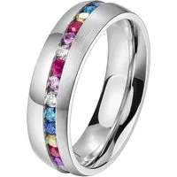 DOOSTI Trauring Schmuck Geschenk Edelstahl Trauring Ehering Partnerring LIEBE, wahlweise mit oder ohne Zirkonia