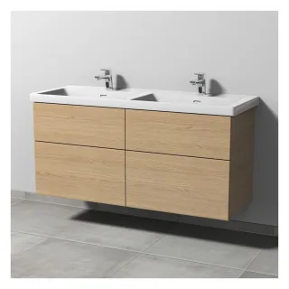 Sanipa 3way Waschtischunterbau zu Villeroy & Boch Subway 3.0 Waschtisch mit 4 Auszügen, Eiche-Nordic SM85148