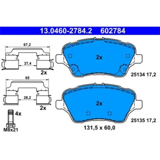 ATE Bremsbel?ge vorne Ford B-Max Fiesta IV Tourneo Transit