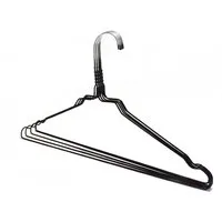 RSR Hangers Kleiderbügel Drahtbügel Schwarz Metallkleiderbügel Platzsparend Metall, (50-tlg)