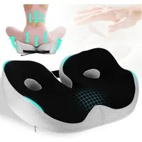 AKKEE Sitzkissen Orthopädisch Ergonomisches Hämorrhoiden Sitzkissen Memory Foam, Breitenverstellbar