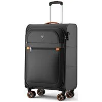 Verage Koffer Weichschalenkoffer, Leicht Reisekoffer mit Zahlenschloss, 4 Rollen, Stoffkoffer, Handgepäck/Set 3-teilig, 56/66/76cm,47/77/109L