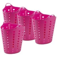 Kreher Wäschekorb flexibler Tragekorb 65 Liter (Set/Farbe wählbar) (4 St)