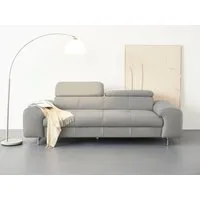 COTTA 3-Sitzer Chef, Big-Sofa mit Kopfteilverstellung, edle Metallkufen
