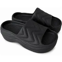 VewoTex Damen Pantoletten » Badelatschen mit Wellenmuster » Badepantolette (1 Paar, 1-tlg., Kein Set) Badeschuhe mit dicker Sohle » Slipper