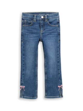 tom tailor kids - Flared Jeans mit Stretch Used Dark Stone Blue Denim - Gr. - 104