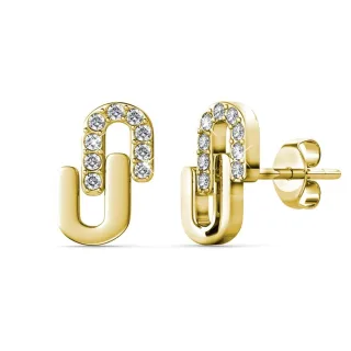 Union Ohrringe - Gold und Kristall