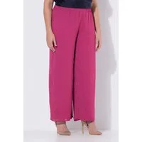 Ulla Popken Schlupfhose Chiffonhose doppellagig weites Bein Elastikbund