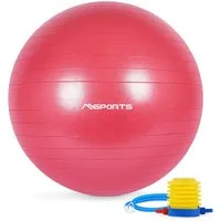 MSports® Gymnastikball Gymnastikball Anti Burst inkl. Pumpe + Workout App