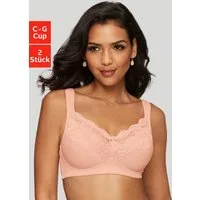 petite fleur by Lascana Soft-BH (Packung, 2 Stück) ohne Bügel mit Komfortträgern – auch ideal für große Größen