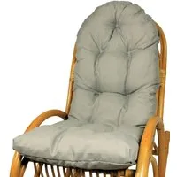 Rattani Polsterauflage Polster, Kissen für Schaukelstuhl, Liegestuhl 130 x 50 x 10 cm, Stoff Uni Living dunkelgrau . Viele weitere Farben lieferbar