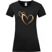 PAULGOS T-Shirt Damen T-Shirt "Herzen rosegold"