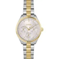 BOSS Multifunktionsuhr SAGE SPORT 1502804, Quarzuhr, Armbanduhr, Damenuhr, Edelstahlarmband, analog