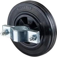 Systafex® Ersatzrad Bauzaun Rad Tor Element für Mobilzaun Baustellenzaun Absperrzaun, Verzinkter Stahl