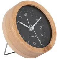 Karlsson Wecker Wecker Neat Bamboo Schwarz