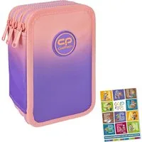 GOLDKIDS Federmäppchen Federtasche 3-fache Federmappe 46-teilig, (gefüllte Schüleretui Stifte und Pinsel, 1-tlg., inkl. Aufgabenheft Federbox Etui), Stiftetasche Schlamper-Etui Schul-Etui Berry
