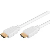 High-Speed-HDMI Kabel mit Ethernet weiß, 5 Meter