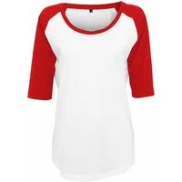 Build Your Brand Rundhalsshirt Ladies 3/4 Contrast Raglan Damen T-Shirt