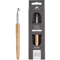 KnitPro Häkelnadeln KnitPro NATURAL Aluminium Häkelnadel, Garnhäkelnadel mit Holzgriff, Birkenholzgriff, Aluminium, 0,5-12 mm