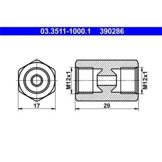 ATE Adapter f?r Bremsleitung 17mm