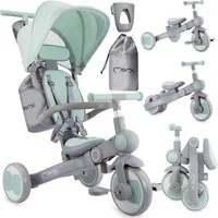 MoMi Dreirad SOLIVIA 4-in-1 Dreirad & Laufrad ab 12 Monaten, klappbar in Grau