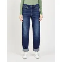 GANG Straight-Jeans 94SOLEY exklusives Design ohne Turn-up am Beinabschluss