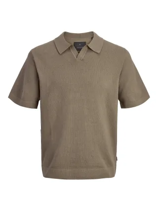 JACK&JONES - JPRBLAMILANO SPRING SPLIT NECK SS SN Morel - Gr. - L