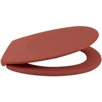 spirella WC-Sitz NEELA, Premium Toilettendeckel aus leichtem Duroplast Kunststoff, hohe Stabilität, langlebig, bruchsicher, Soft Close Absenkautomatik, oval, neue Trendfarben in angesagter matt Optik, terracotta rot