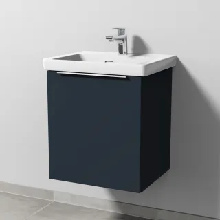 Sanipa 3way Waschtischunterbau zu Villeroy & Boch Subway 3.0 Waschtisch mit 1 Tür, Marine-Matt UP8441R